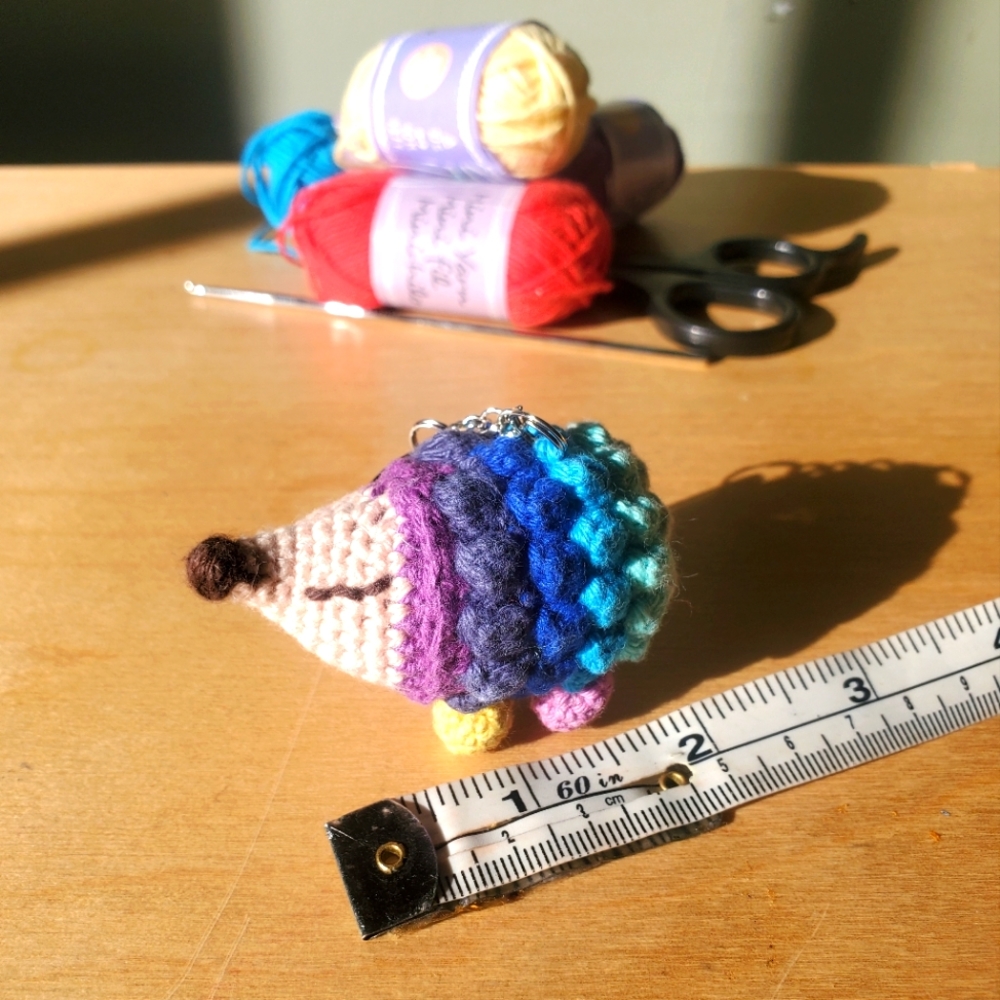Hedgehog crochet keychain Handmade
